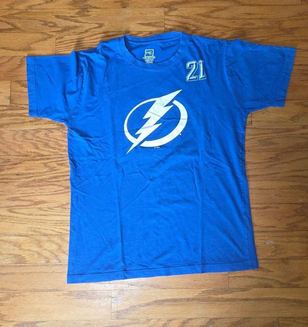 Tampa Bay Lightning Brayden Point 21 Blue T-Shirt Large